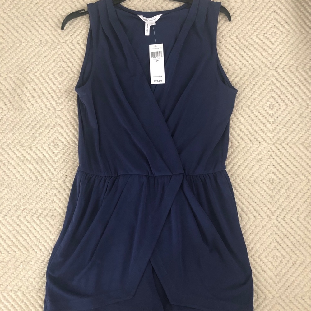 BCBGeneration Navy Sleeveless Wrap Dress